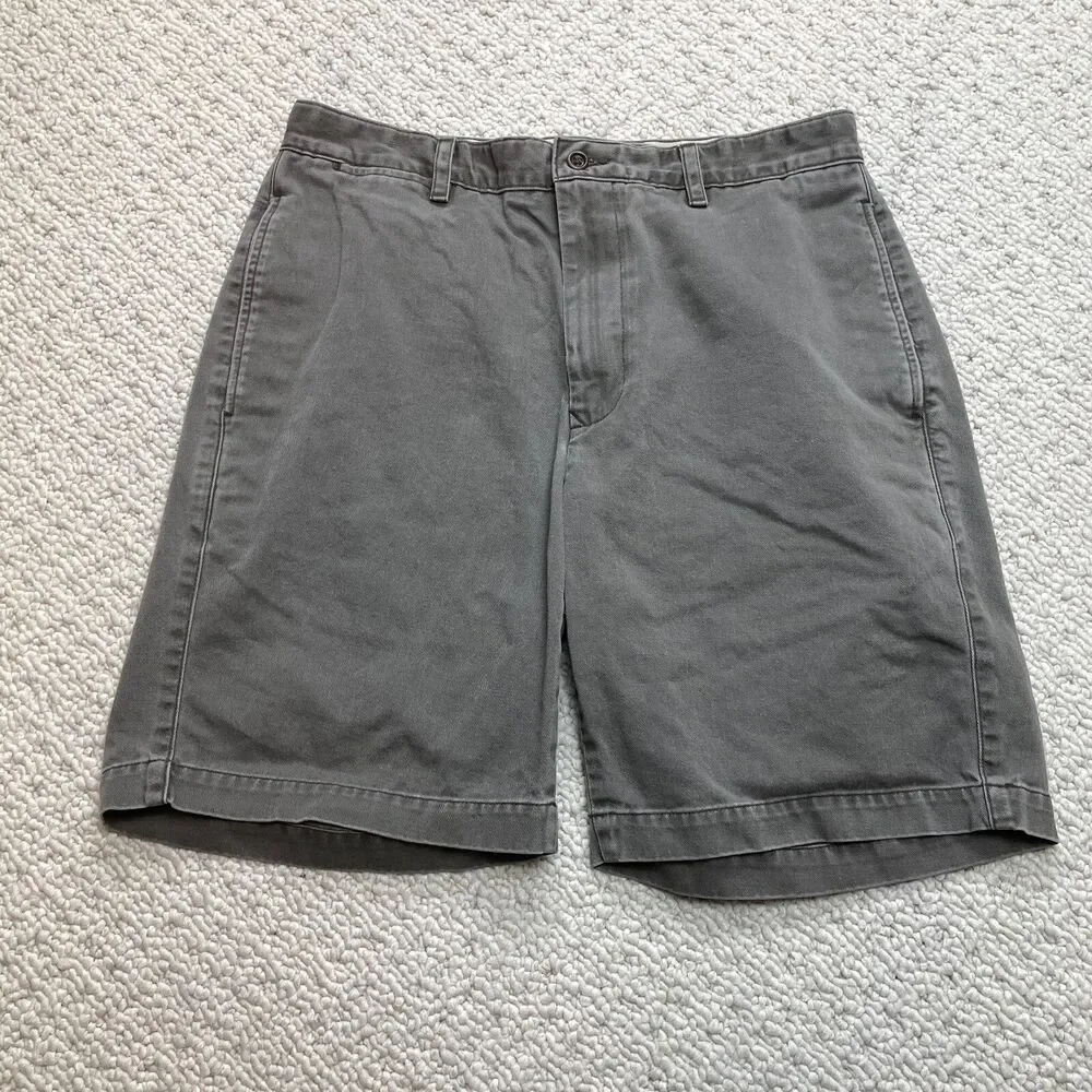 Banana Republic Hiking Chino Shorts Mens 33 Gray Straight Cotton 32x9 Pockets